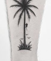 Palma drzewo tatuaż