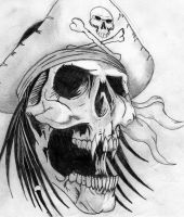 czaszka pirat, tatuaże wzory