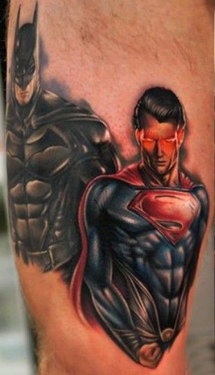 batman i superman tatuaże