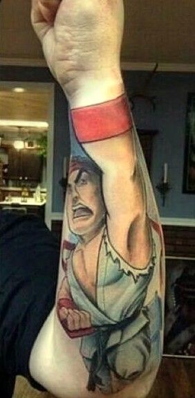 karateka tatuaż na ręce