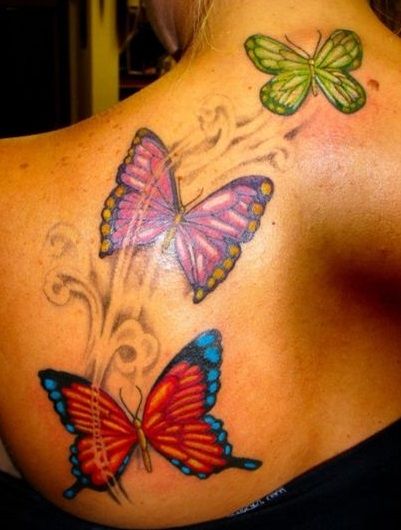 kolorowe motyle tatuaże 2