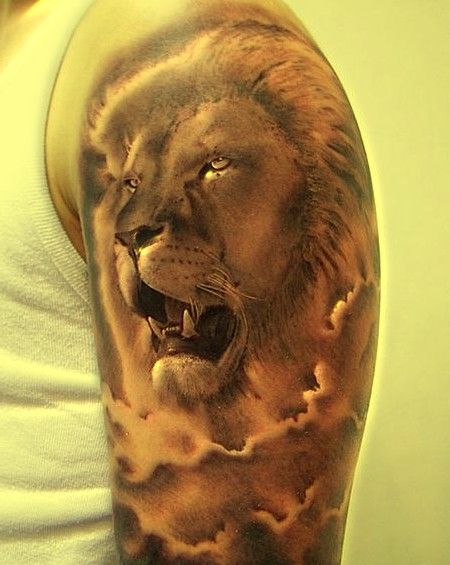 najlepszy tatuaż lew 3d