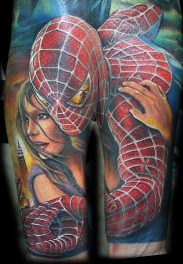 spider man tatuaże
