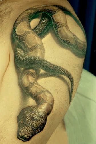 tatuaże 3d węże
