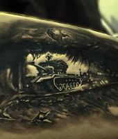 czołg z drugiej wojny tatuaż