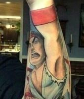 karateka tatuaż na ręce