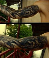 oko tatuaż na ręce