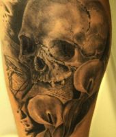 ludzka czaszka tatuaż 5