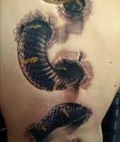 tatuaże węże 3d