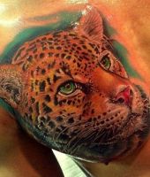 gepard dziki kot tatuaż
