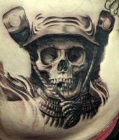 tatuaże czaszki na brzuchu 3