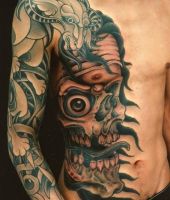 czaszka duży tatuaż