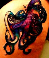 tatuaż ośmiornca na ręce