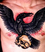 tatuaże ptaki i czaszki