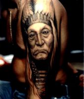 3d indianin tatuaż