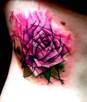różowe róże tatuaże