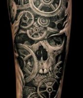 czaszka tryby tatuaże