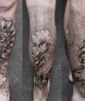 tatuaże pod kolanem