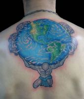 atlas trzyma cały glob