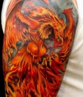 feniks tatuaż 34