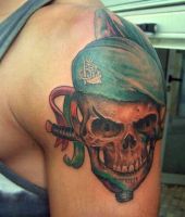 zielone berety tatuaże