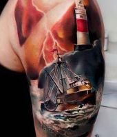 statek i latarnia morska