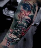 trójwymiarowa twarz kobiety