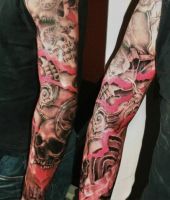 rękaw tatuaż