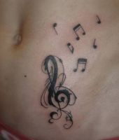 klucz wiolinowy i nuty