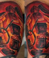 3d tatuaże na ramieniu