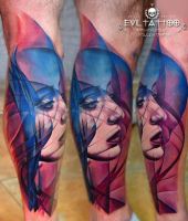 kolorowa twarz kobiety