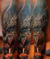 niesamowite tatuaże ptaki kruki