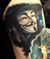 Guy Fawkes tatuaż
