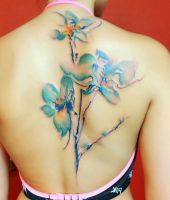 orchidea tatuaż kwiatek