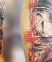 czaszka tatuaż - ręka