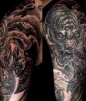 tiger tattoo on arm