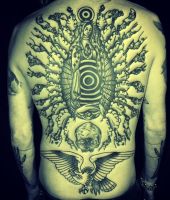 Matka Boska tatuażna plecach