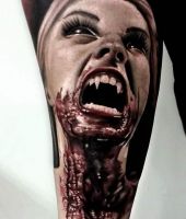 wampir tatuaż na ręce