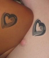 serca tatuaże dla par