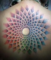 kolorowe tatuaże geometryczne