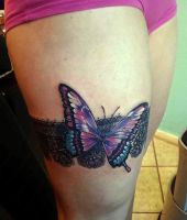 motyl podwiązka tatuaże dla kobiet