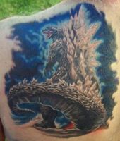 godzilla tatuaż
