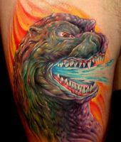 godzilla tatuaże
