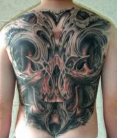 demon skull tattoo