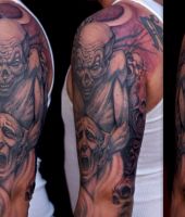demony tatuaże na ręce