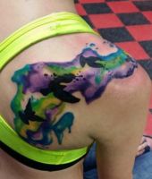 ptaki kolorowe tatuaże