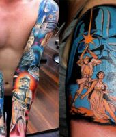 gwiezdne wojny tatuaże dla panów