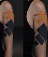 czarne i żółte prostokąty