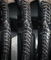 kość szkielet tatuaże 3d