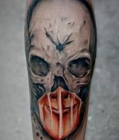 czaszka twarz tatuaże 3d